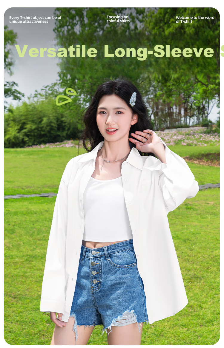 Baleno Women's Pure Cotton Long Sleeve Shirt 2026 New Loose Casual Blouse High-End Commuter Thin Jacket 2