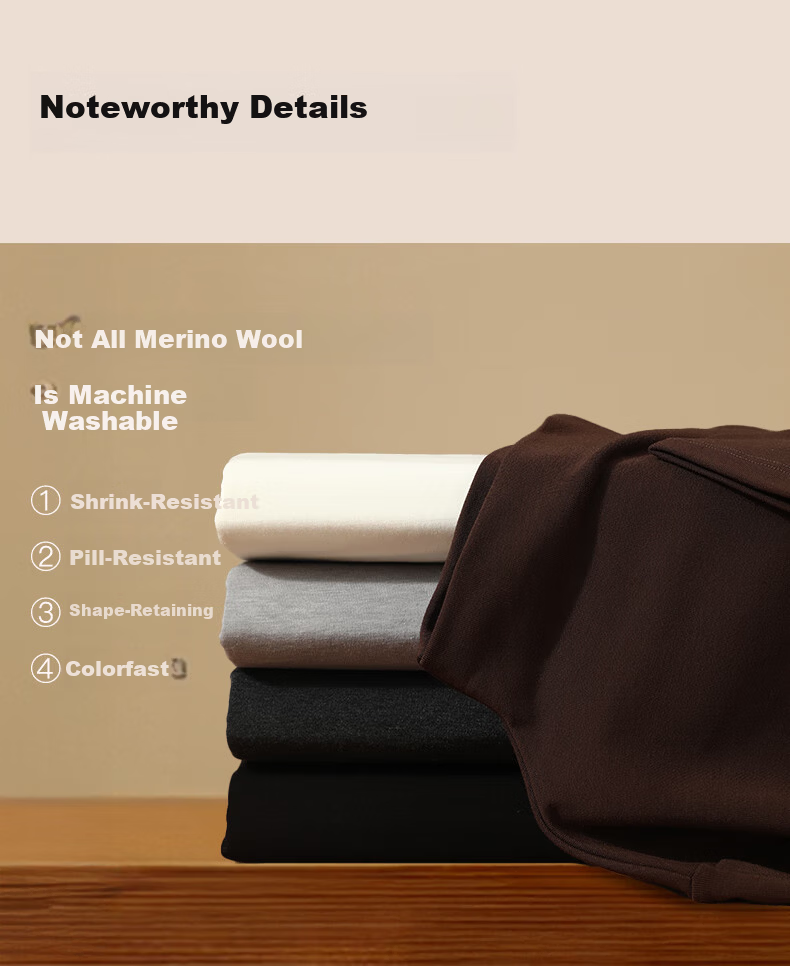 Miiowren [German Velvet Wool] Women's Turtleneck Base Layer Spring Warm Knit Sweater Long Sleeve Inner T-Shirt Top 43