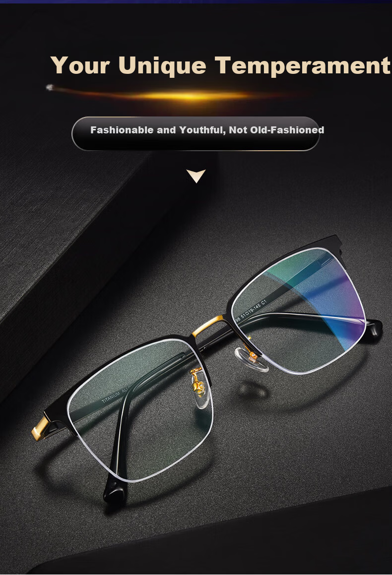 Chuangguo Men's Genuine Reading Glasses High-Definition Imported Blue Light Blocking Auto-Focus Adjustable Multifocal Premium Brand 11