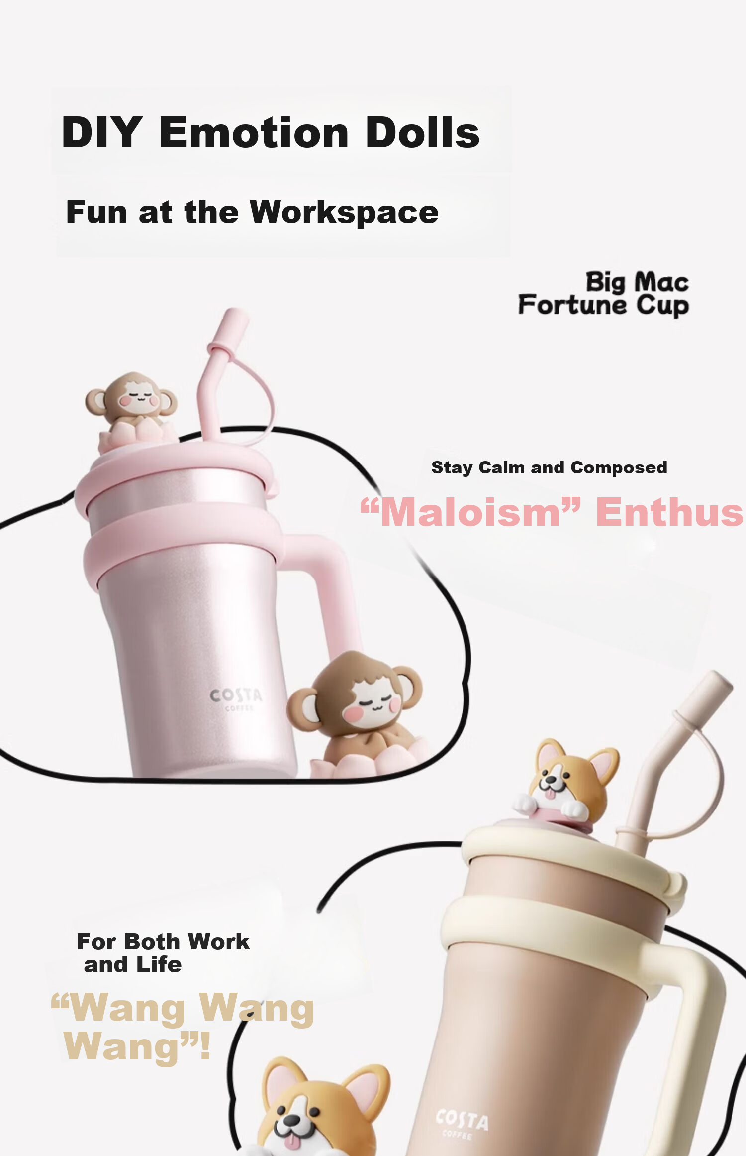 COSTA Giant Large Capacity Stainless Steel Insulated Straw Water Bottle for Men and Women Office Student DIY Holiday Gift 16