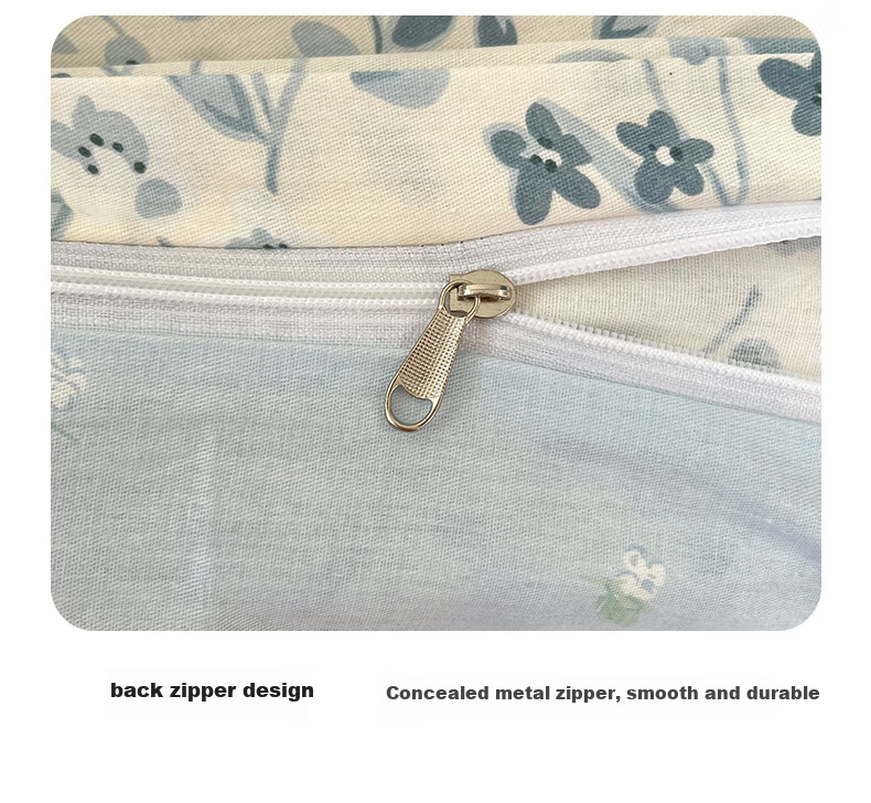 MUJI 100% Cotton 4-Piece Bedding Set for 1.5/1.8m Bed, Pure Cotton Bed Sheet and Duvet Cover 200x230cm 19