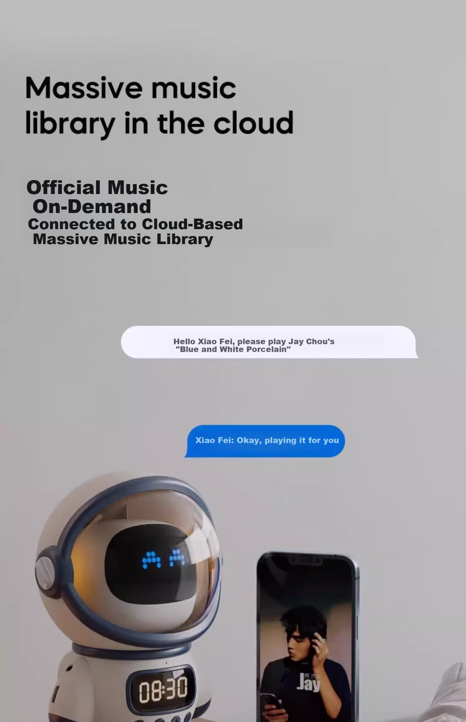 Lihuan Bean DeepSeek Smart Interactive Children's Toy Companion AI Robot Boy Birthday Gift Girl Alarm Clock 8