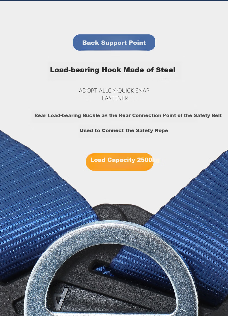 Locroyon Five-Point Safety Harness, High-Altitude Work, Full-Body Fall Protection National Standard Safety Belt, Double Large Hooks 5 Meters (Beijing Warehouse Fast Delivery) 8