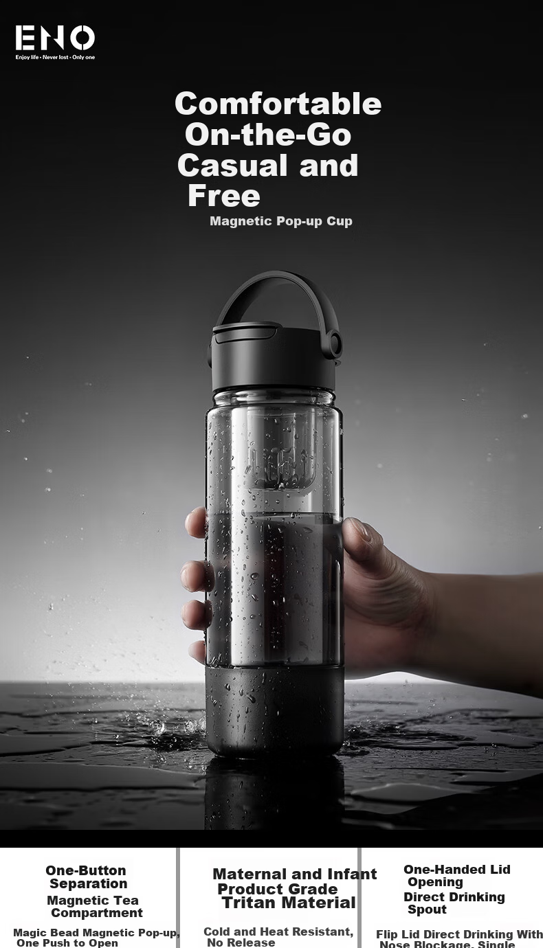 ENO Magnetic Infuser Tea Cup Men Tea Water Separation Tritan Water Bottle High Temperature Resistant Food Grade Suitable for Boiling Water 1