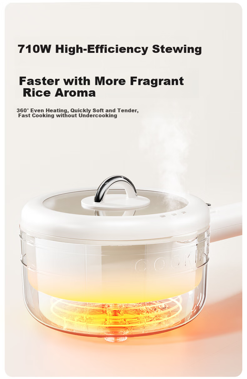 Modong Electric Cooking Pot Multifunctional Electric Hot Pot 3L Small Hot Pot Electric Steamer Cooker All-in-One High Power Multi-Purpose Pot MD-DZG34-L 13
