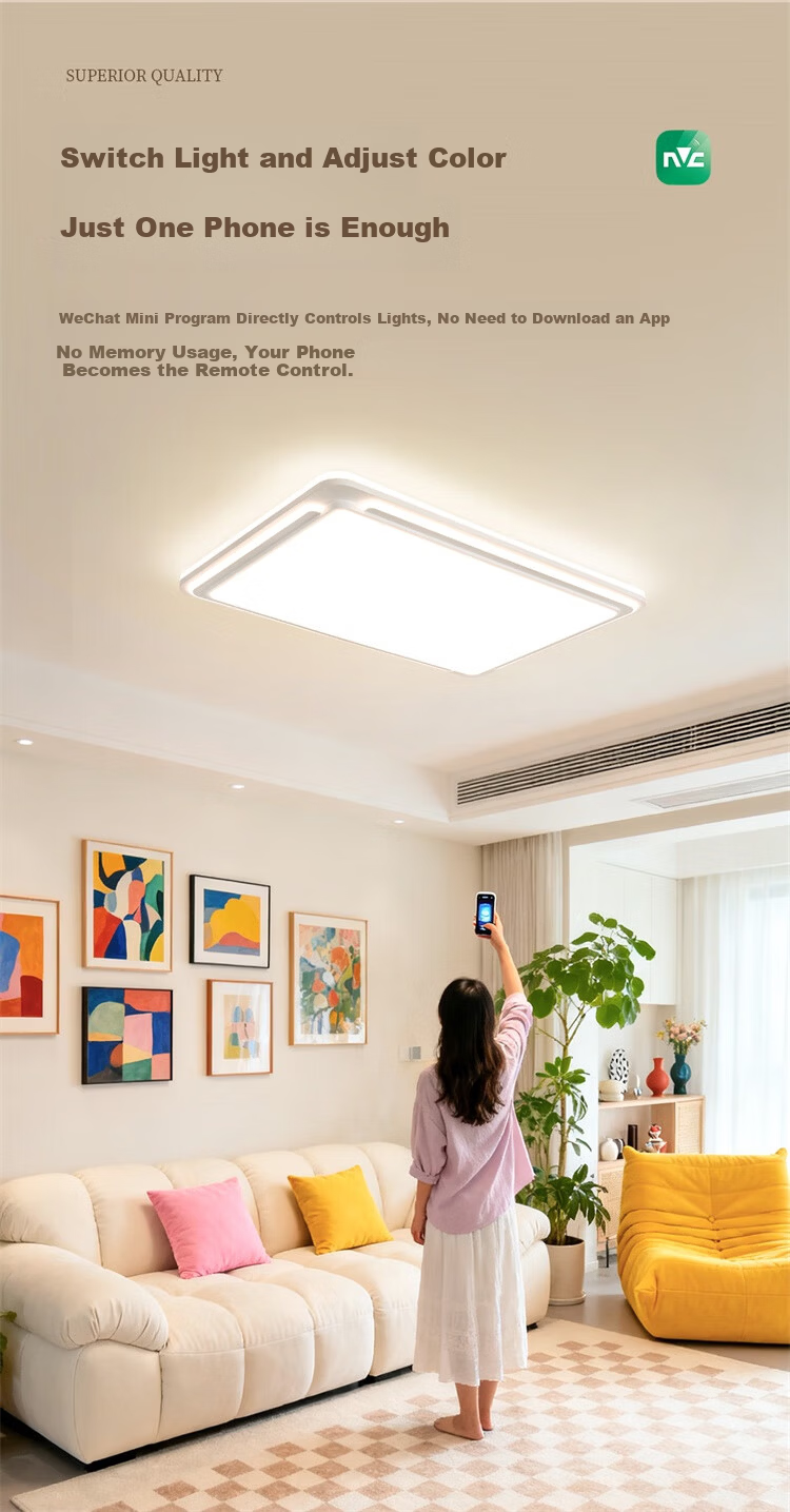 NVC Offline Voice Full-Spectrum Ceiling Light Living Room Main Light Eye Protection Bedroom Lamp with Installation Included 6