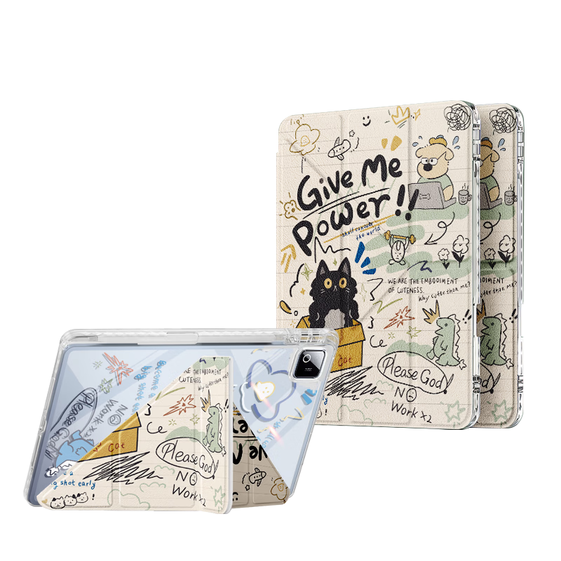 Shell Sister Xiaomi Pad 8/8 Pro Case 11.2 Inch 2025 Model Protective Cover Anti-Bend Cartoon with Pen Slot Y-Fold Design