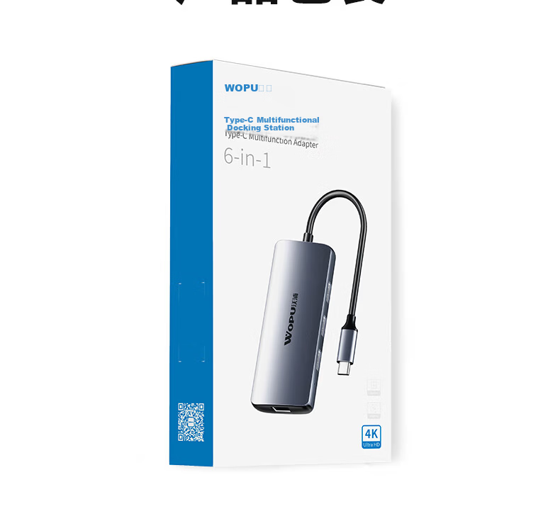 Wopul Type-C to Gigabit Ethernet Dock USB-C Hub HDMI Adapter 4K60Hz RJ45 Network Cable Converter for Huawei Apple MacBook Laptop 19