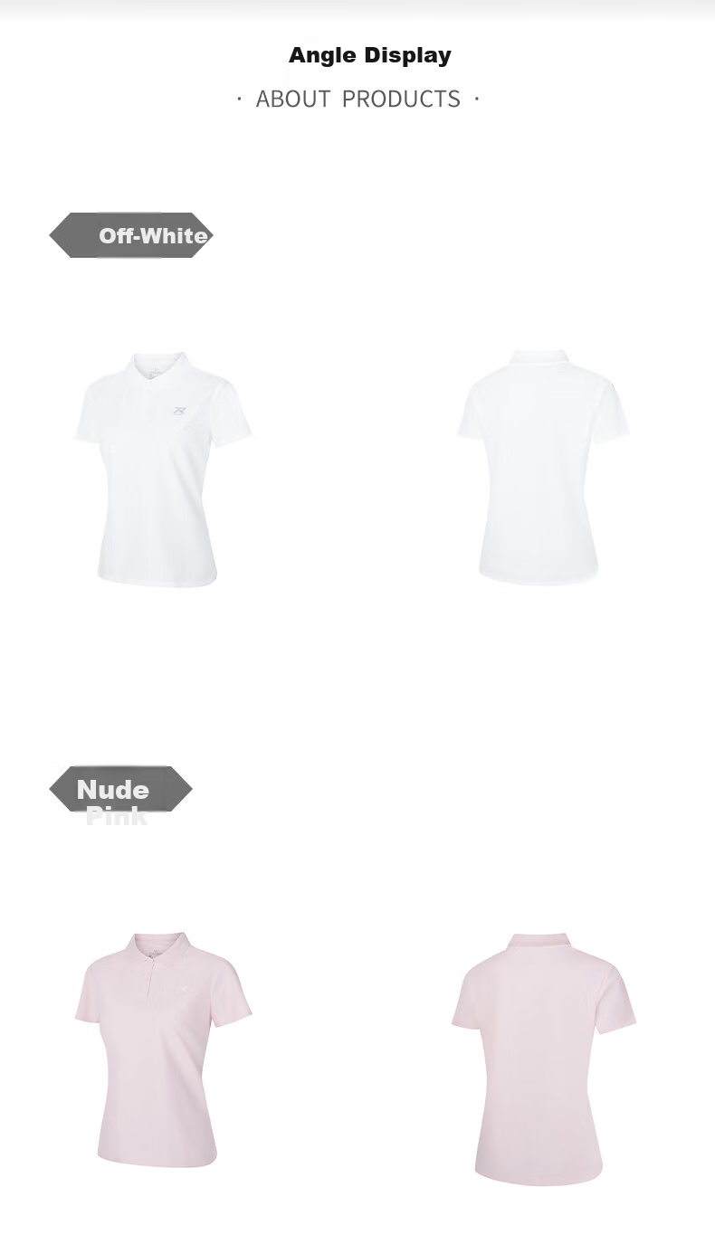 361° Women's Spring Summer Sports Polo Shirt Quick-Dry Fitness Casual Running Short Sleeve Top 662624111H-3 22