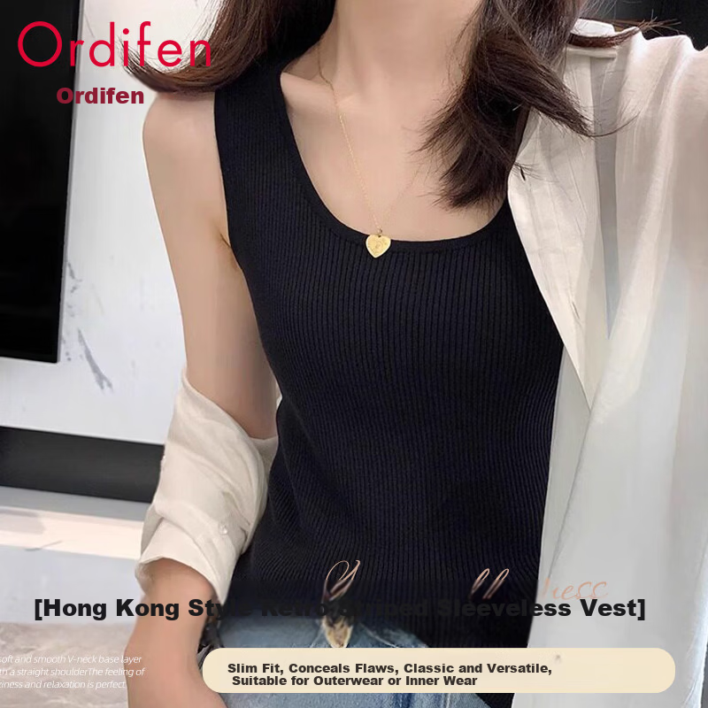 Audifine Women's Spring Summer Wide Strap Tank Top Sleeveless Fashion Basic Layering Black
