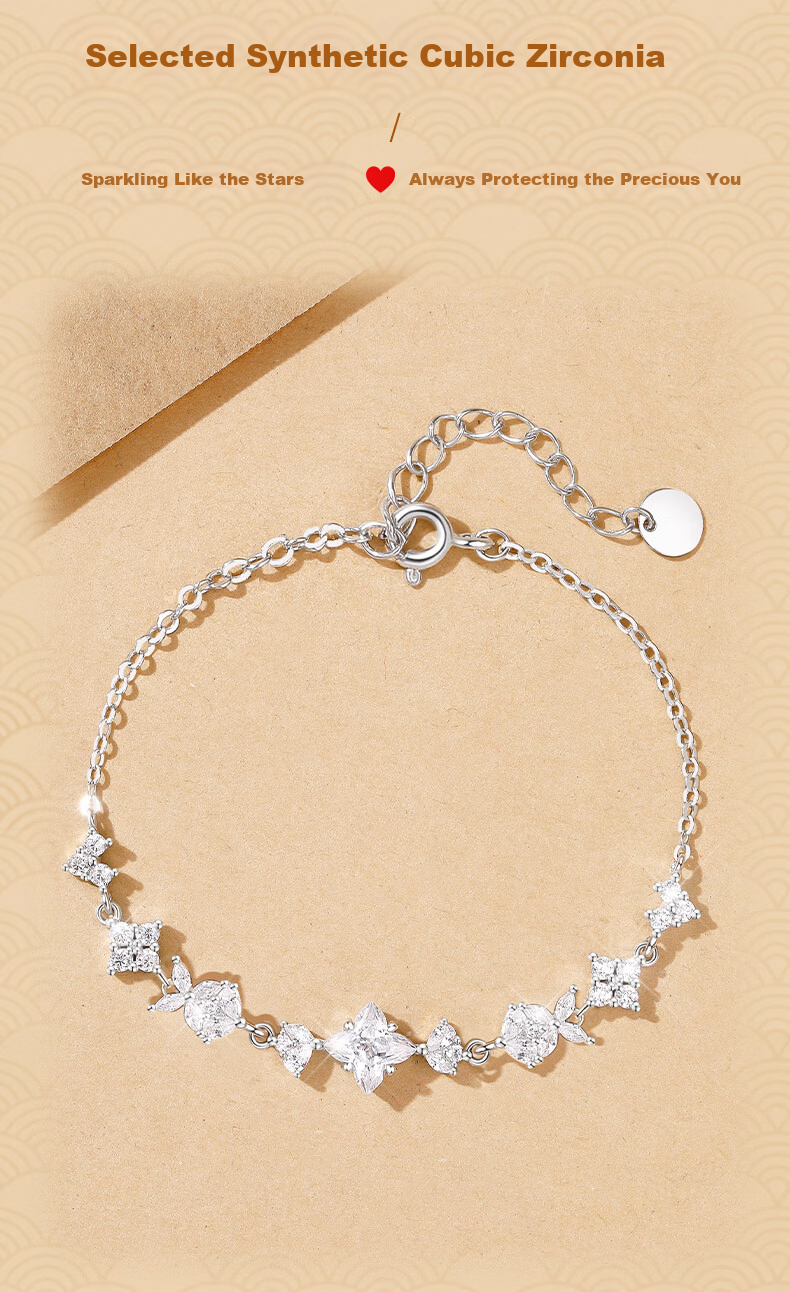 Lao Feng Xiang Four-Leaf Clover Bracelet for Women 2026 New Silver Koi Jewelry Birthday Anniversary Gift for Girlfriend Wife 6