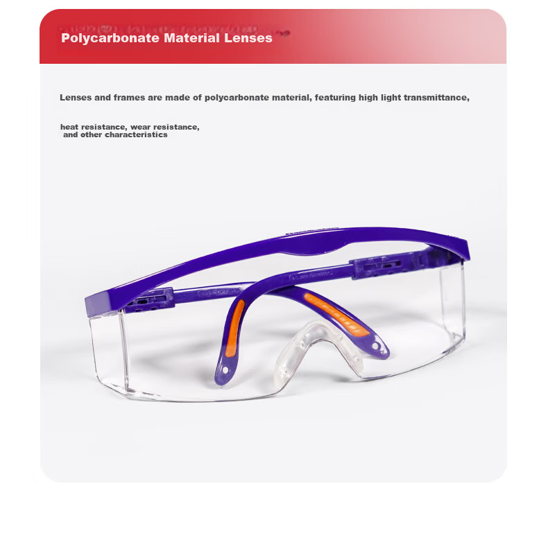 Honeywell 100100 S200A Safety Goggles Blue Transparent Lens Windproof Dustproof Anti-Fog Glasses 8