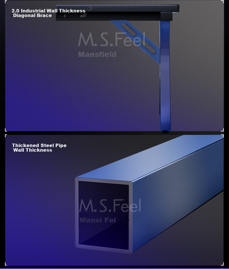 MSFE Computer Desk, Gaming Table X Series, Two-Stage Double-Person Simple Home Desk, Office Study Writing Table 10