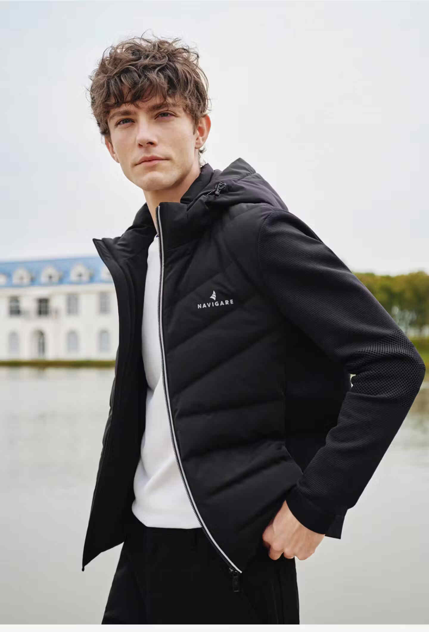 Navikail Italian Small Sailboat 25th Anniversary New Men's Hooded Down Jacket Thin Sports Coat 1341605505 2