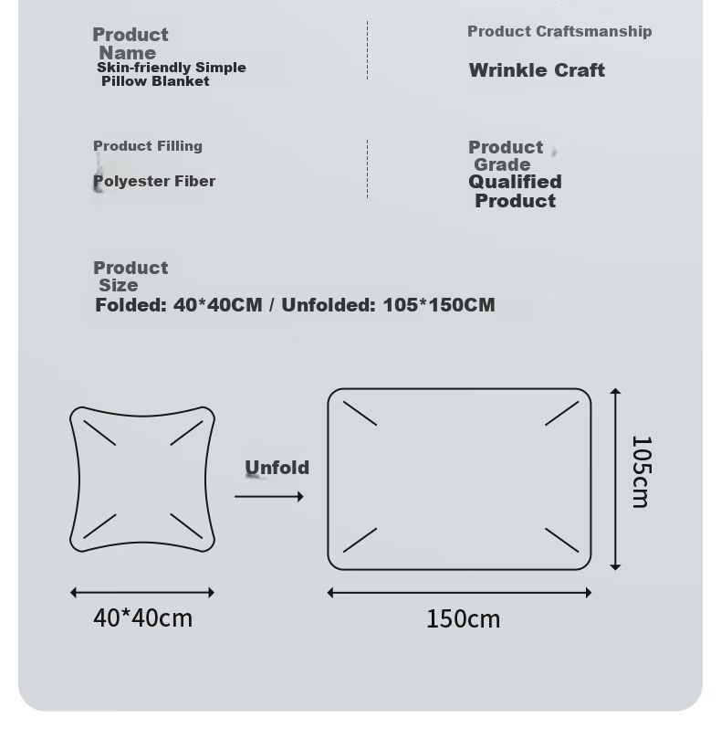Grace Dual-Use Car Blanket and Pillow Nap Pillow Office Lunch Pillow Bedside Cushion Student Pillow 12