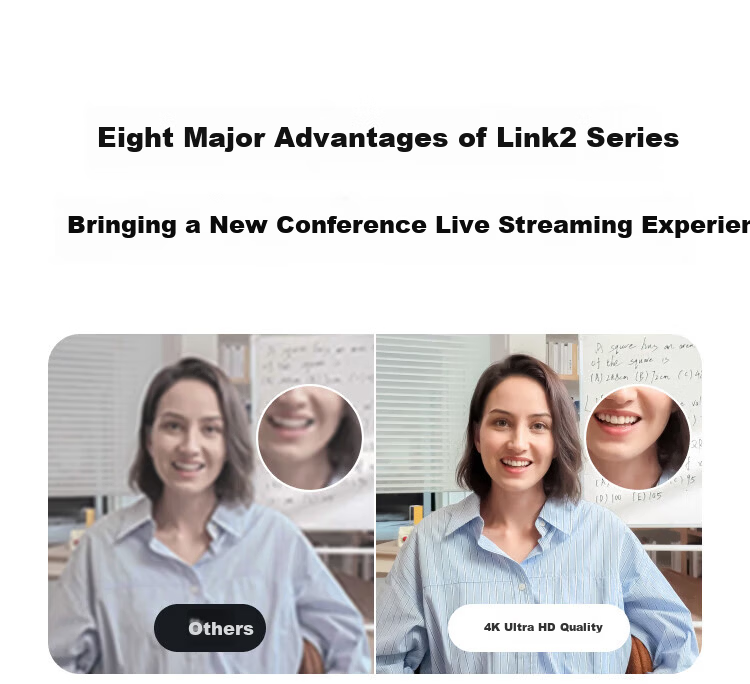 Insta360 Link 2C Conference Live Streaming Camera 4K HD Beauty Laptop External Webcam with Built-in Microphone USB Plug and Play (Graphite Black) 2