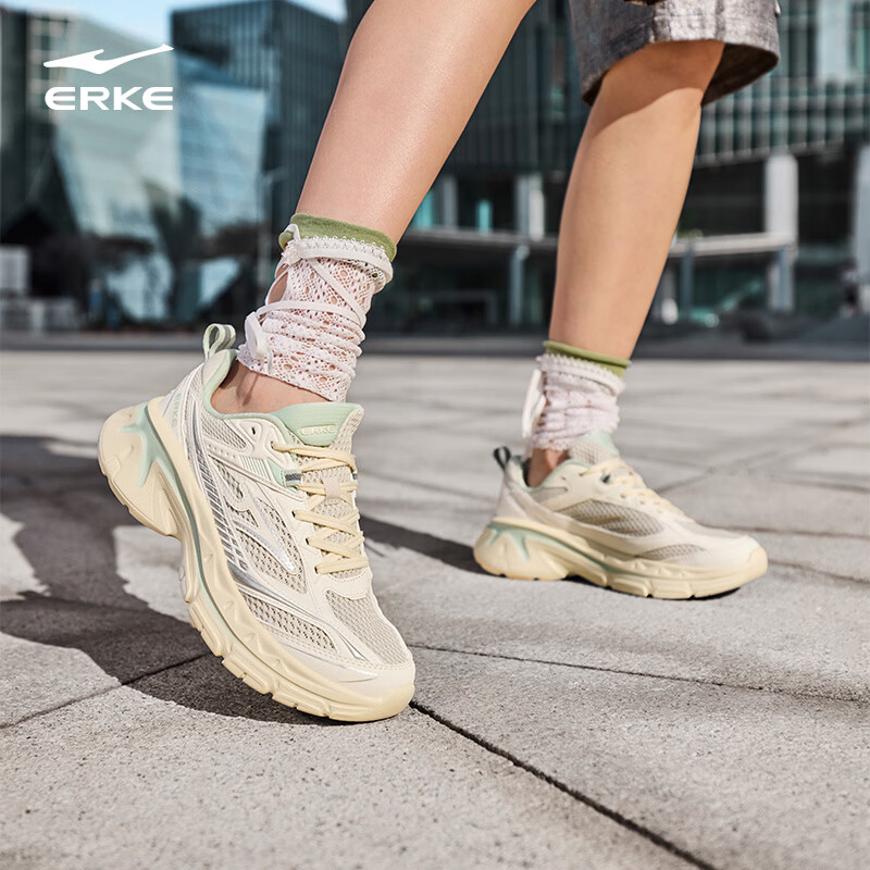 ERKE Women's Casual Shoes 26 New Breathable Patchwork Colorblock Retro Outdoor Sports Shoes | Yidong