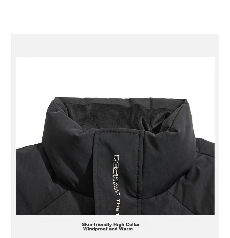 CABBEEN Moon Surface Graffiti Print Single Fabric Down Jacket with Detachable Hood Milk Silk Windproof Sleeves Winter Down Coat 11