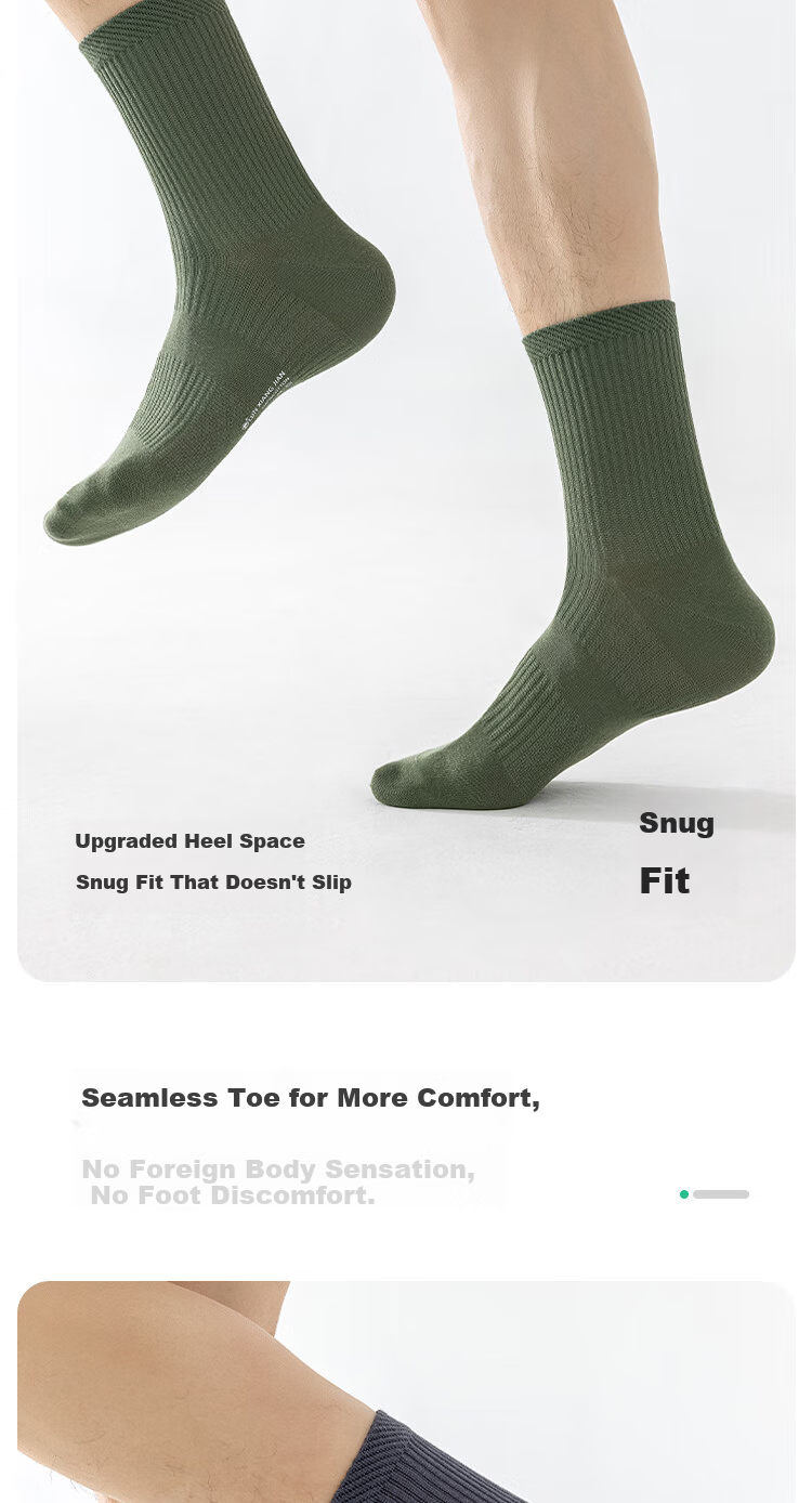 Qinxiangjian [Wang Chuqin] Pure Cotton Mesh Socks Antibacterial Odor-Resistant Breathable Sweat-Absorbing 7A High Tube Men's Socks 9