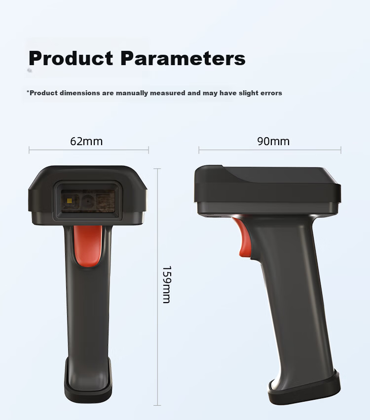 GEPAD Wireless Barcode Scanner Gun, QR Code And Barcode Scanning for Cashier Payment, Express Delivery Logistics Spare Parts Warehouse Product Pharmaceutical Traceability Code GT-2100D 10