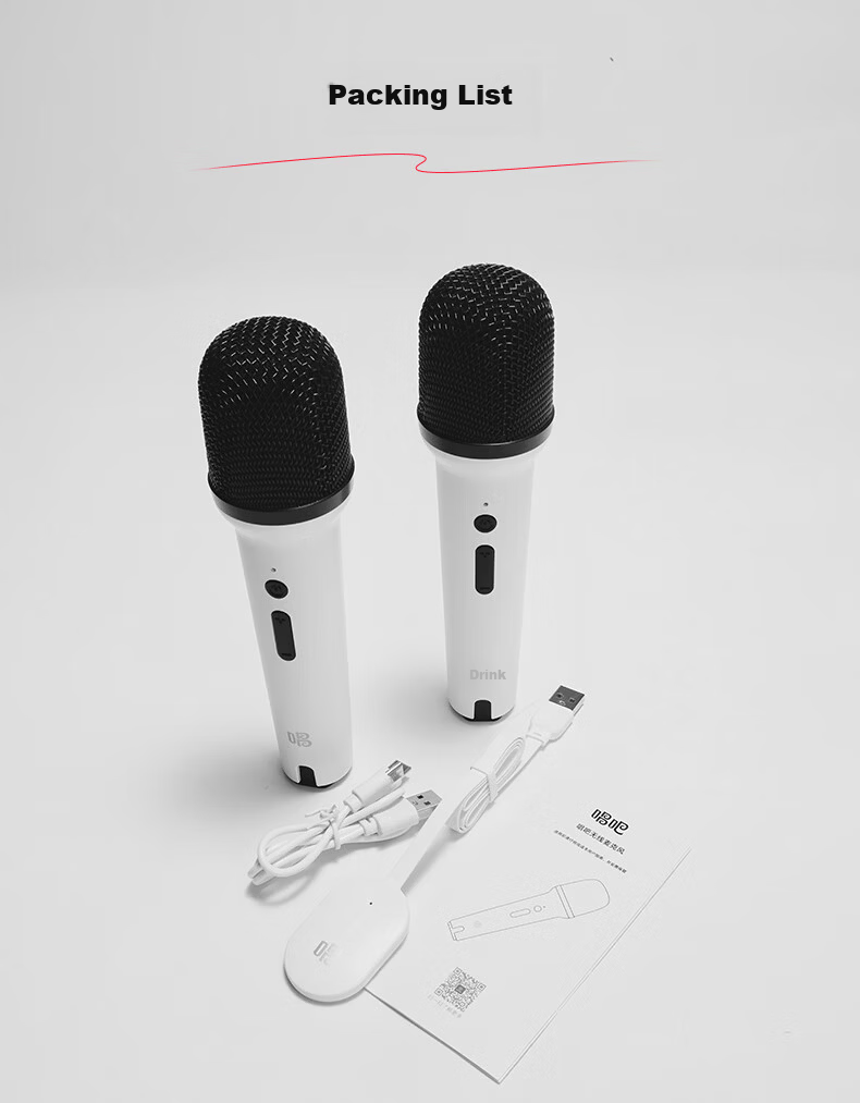 Changba K1 Wireless Karaoke Microphone KTV Singing Wireless Mic Dual Pack [Compatible with Xiaomi TV, Dongfeng Fengshen L8 Car, etc.] Please Check Compatibility Before Ordering 9
