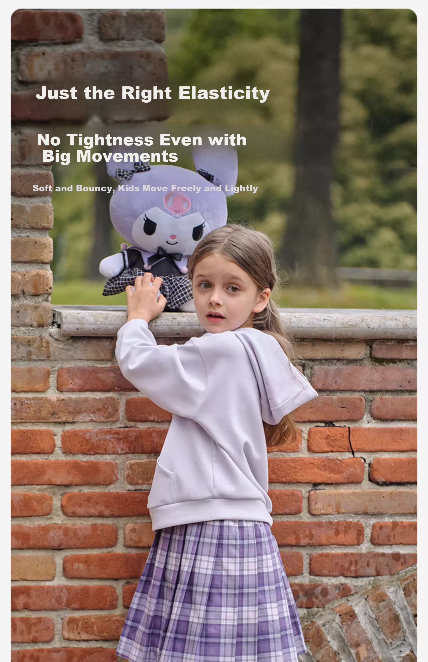 David Bella x Kuromi Kids Hoodie Pullover Sweatshirt Girls Spring Autumn Clothing for Older Children 5