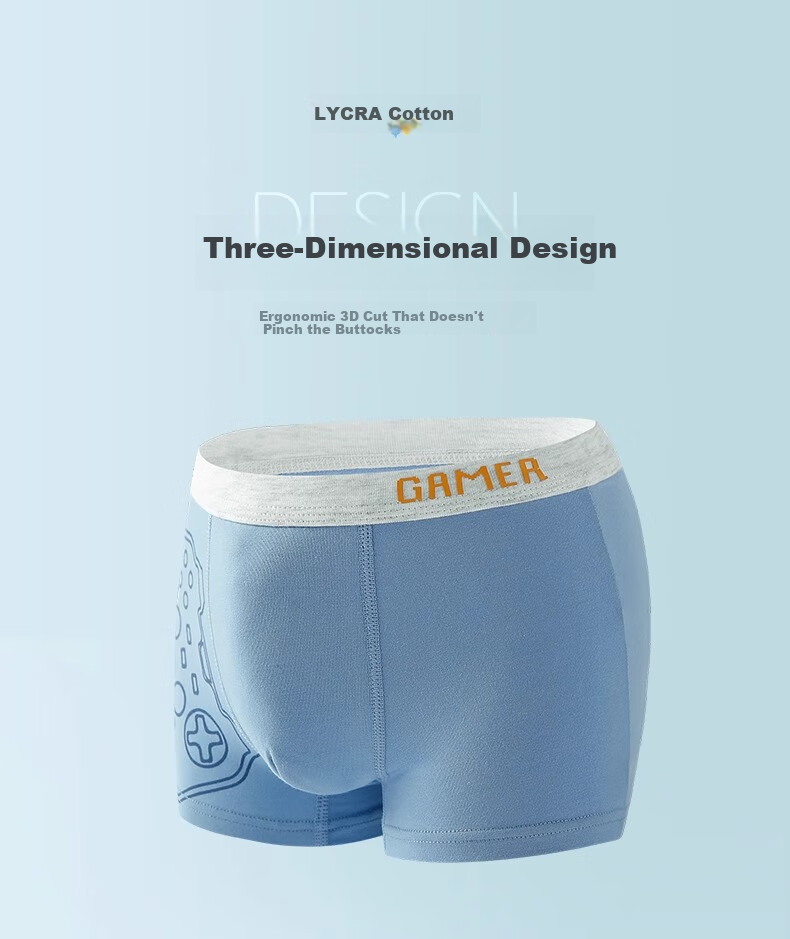 YING BO LUN Boys' Boxer Briefs, Four-Corner Shorts, Underwear, 3 Pieces, 15021 Mixed Colors, Size 180 10
