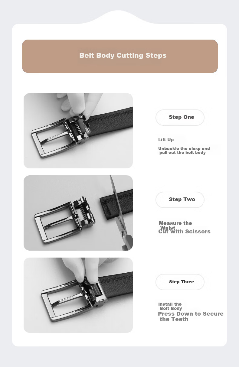 Seven Wolves Men's Genuine Leather Belt, 3.7cm Wide Pin Buckle, Birthday and Valentine's Day Gift for Boyfriend or Husband 13