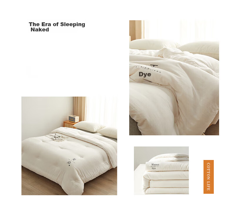 MUJI A-Class 100% Xinjiang Pure Cotton Quilt Spring Autumn Quilt Core Winter Cotton Quilt Thick 6 Jin 200*230cm 2