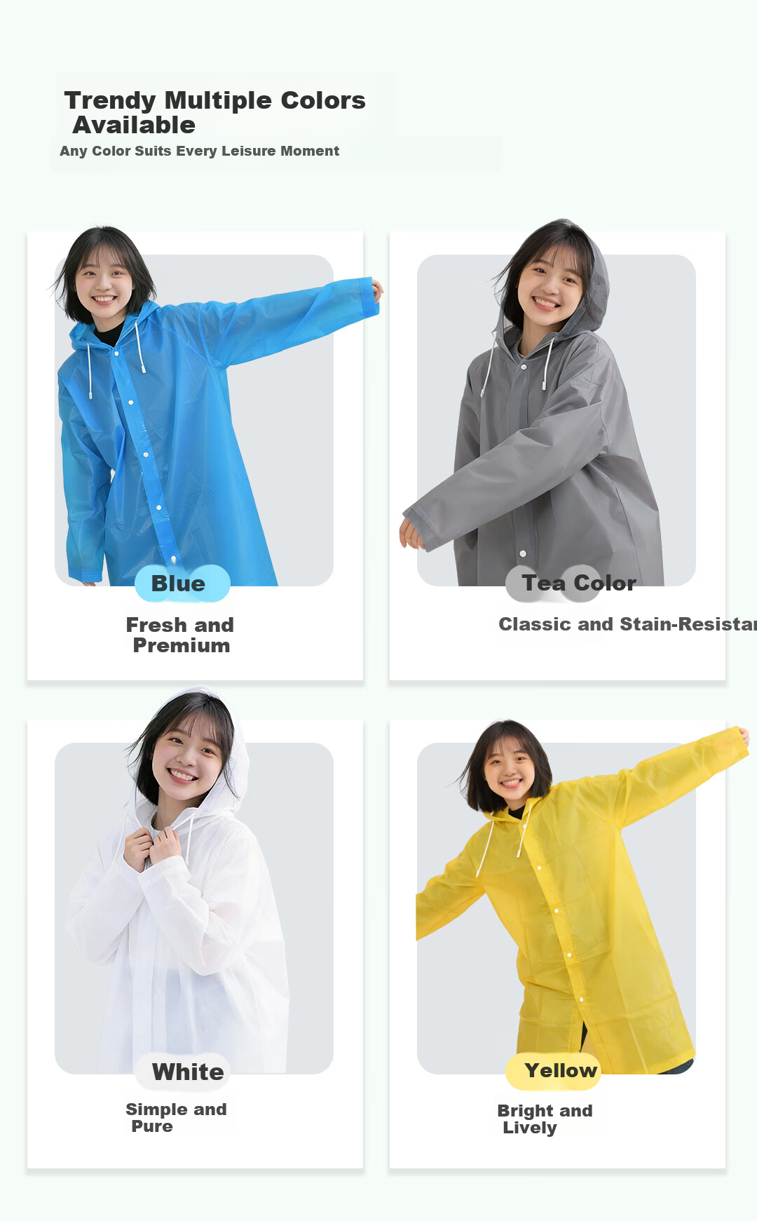 Deli Disposable Thickened Adult Raincoat Rain Poncho Integrated Full-Body Cycling Portable Outdoor Unisex Blue 17