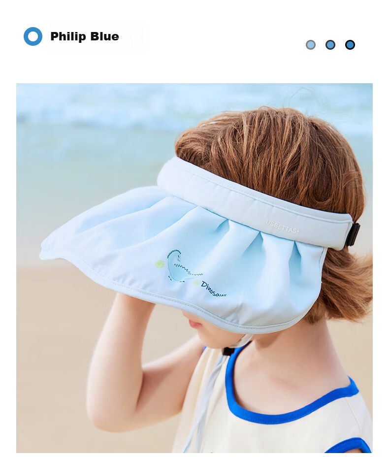 Betis Children's Shell Sun Protection Hat Unisex Kids Summer Beach Baby Outdoor UV Protection Open-Top Hat 31