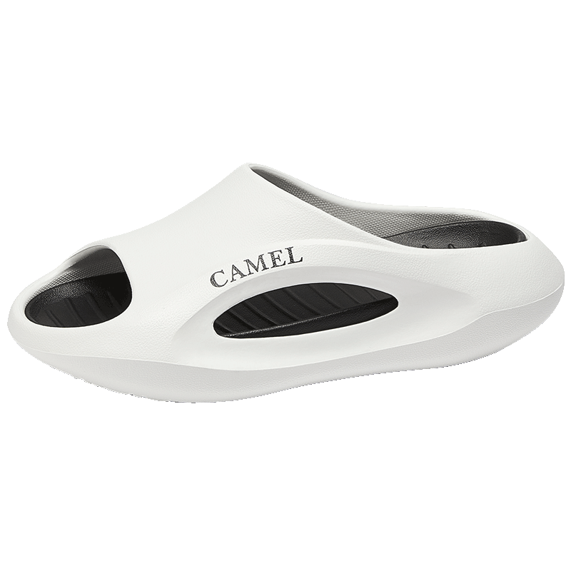 CAMEL Women's Slippers Dynamic Streamlined Casual Versatile Thick-Soled Sports Outdoor Sandals L26M300063 White/Black Size 36