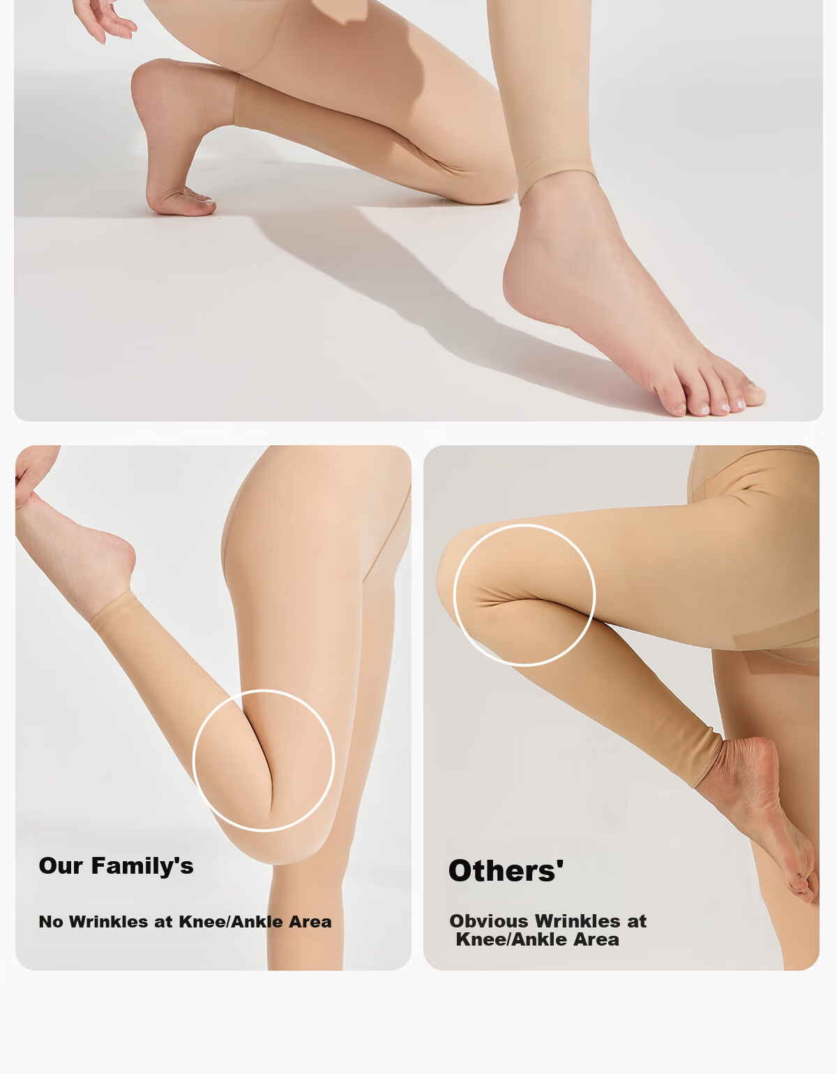 Sanduo Cotton Nine-Point Bare-Leg Magic Autumn Leggings Tights Women Skin Color Natural Color Thickened Fleece-lined Stockings 14