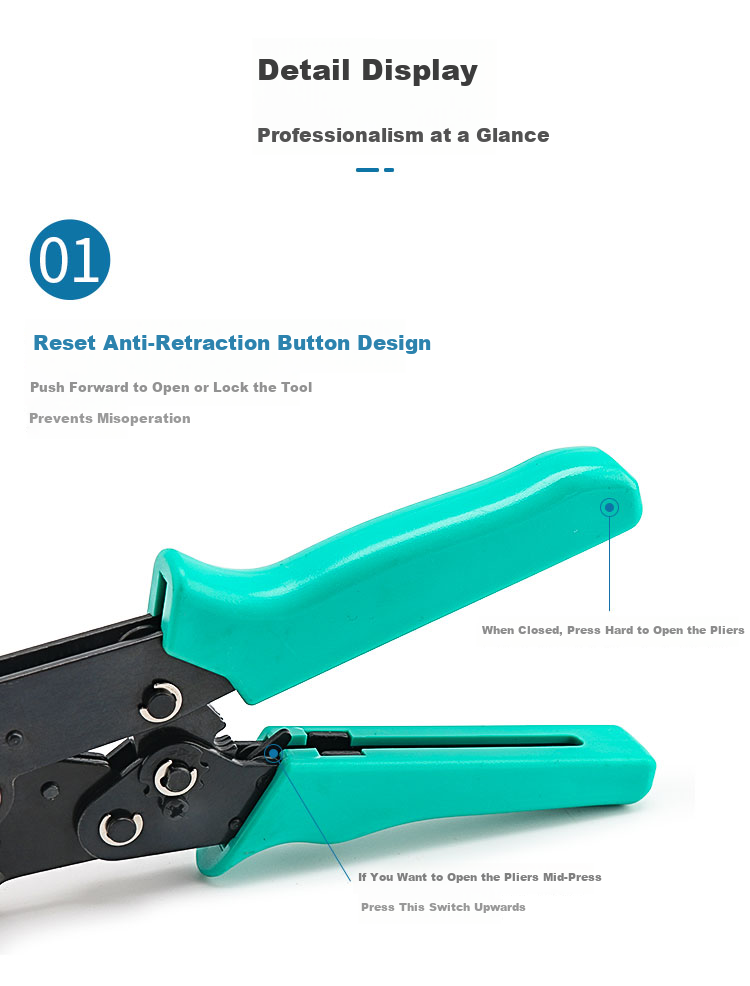 ELECALL Electrical Crimping Pliers 0.5-6mm², Pre-Insulated Wire Crimper, Cold-Press Terminal Pliers ELE-03C for Home Use 7