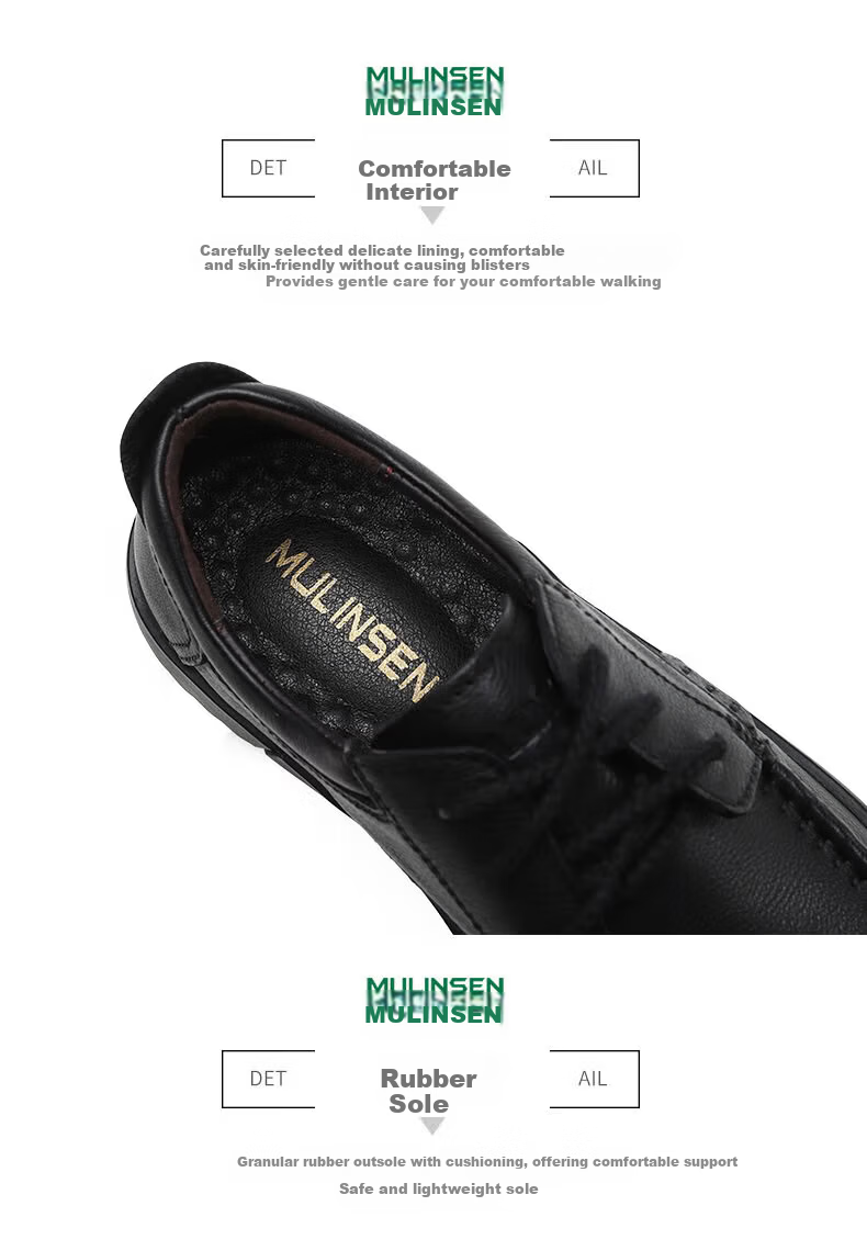 MULINSEN Men's First Layer Cowhide Business Casual Breathable Soft Sole Driving Shoes M9011026 7