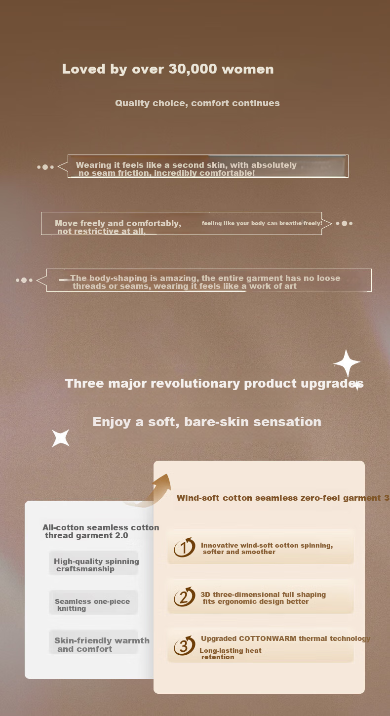 PurCotton Guo Jingjing Recommended Seamless Zero-Feel 100% Long-Staple Cotton Anti-Static Soft Cotton Sweater 3