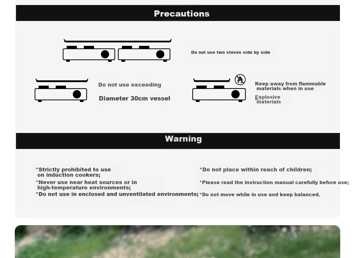 Beishanlang Outdoor Portable Gas Stove Windproof Explosion-Proof Camping Stove High Flame Magnetic Stove Household Gas Cooker Lanye Black 29