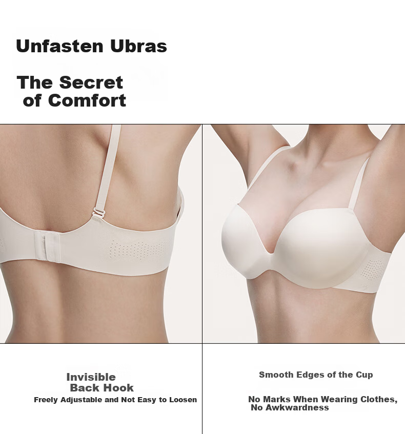 Ubras Yu Shuxin Same Style Round Cup Seamless Push-Up Wireless Bra for Women 13