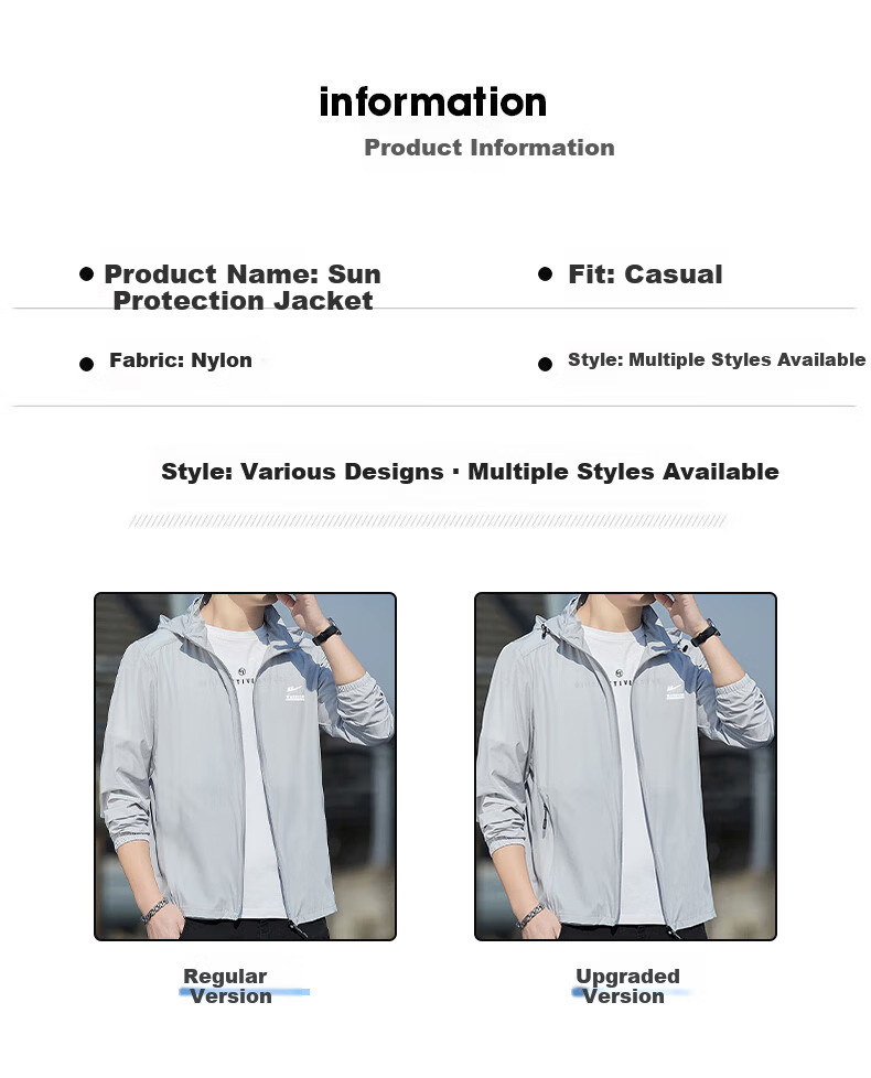 Huili Sun Protection Clothing for Men, UV-Resistant, 2026 Summer New Style, Quick-Dry Sun Protection Jacket for Me 2