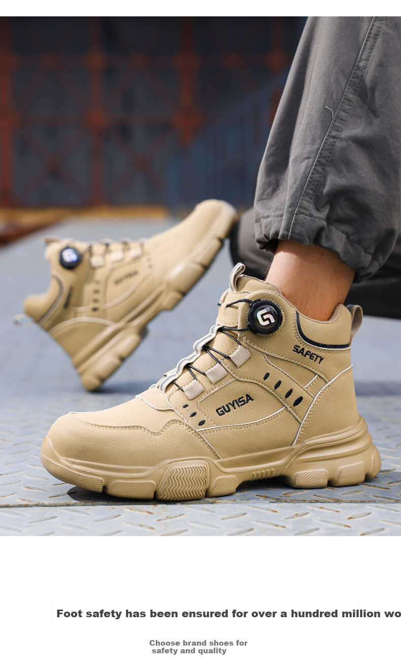 JUNBU Men's Steel Toe Safety Work Shoes Anti-Smash Puncture Lightweight Comfortable Functional Shoes F155BKT Size 44 15