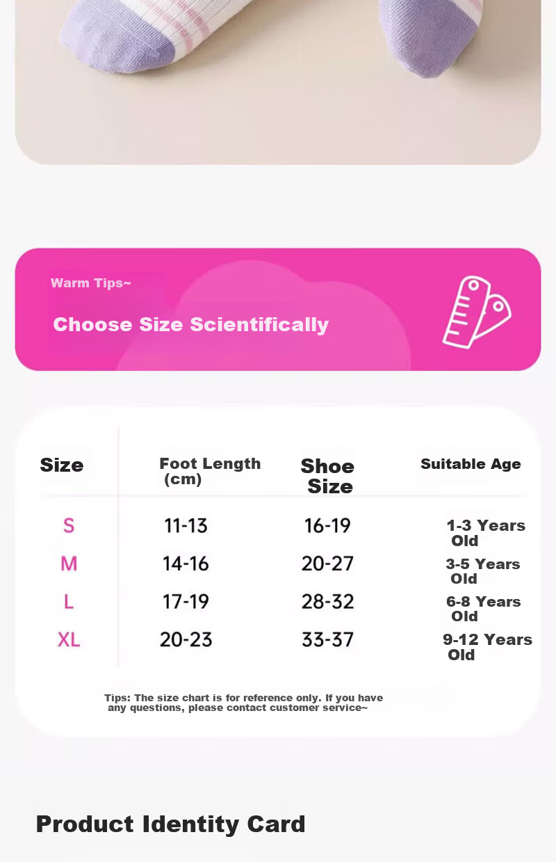Cotton Full Children's Socks Xinjiang Cotton 10A Antibacterial Mite-Resistant Girls Mid-High Tube Spring Autumn 5 Pairs 8
