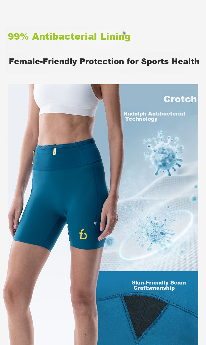 Feibit Kangaroo Pants 4.0 Women's Compression Tights Running Breathable Moisture-Wicking Marathon Classic Black XL 6