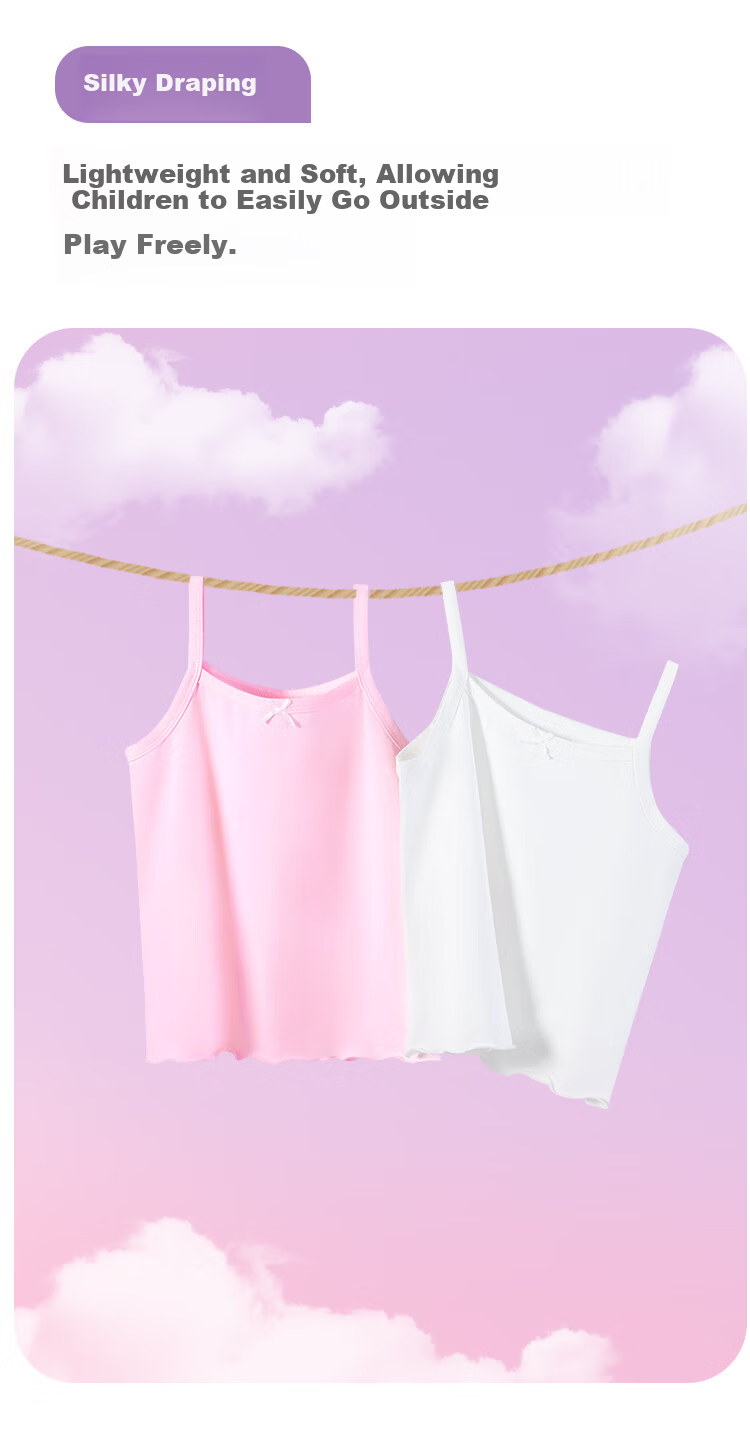 DEESHA Kids Girls Camisole Vest Underwear 2-Pack 5