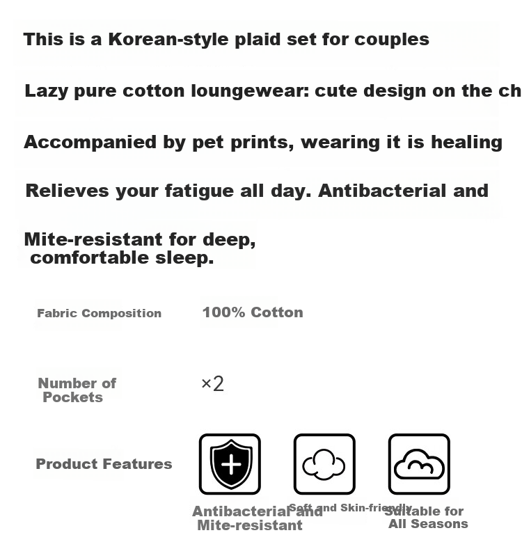 Miiow Couple Pajamas Women 100% Cotton Japanese Style Plaid Long Sleeve Casual Cartoon Homewear Cheese Yellow L 1
