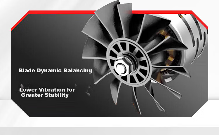 Milade [Top Model 2200G Wind Pressure] Industrial Turbo Ducted Fan Brushless Motor Powerful Blower Storm Fan 14