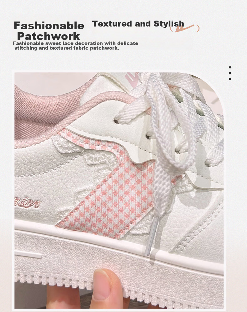 Warrior Official Women's Sneakers 2026 Summer New Breathable Versatile White Pink Shoes Women Size 39 9