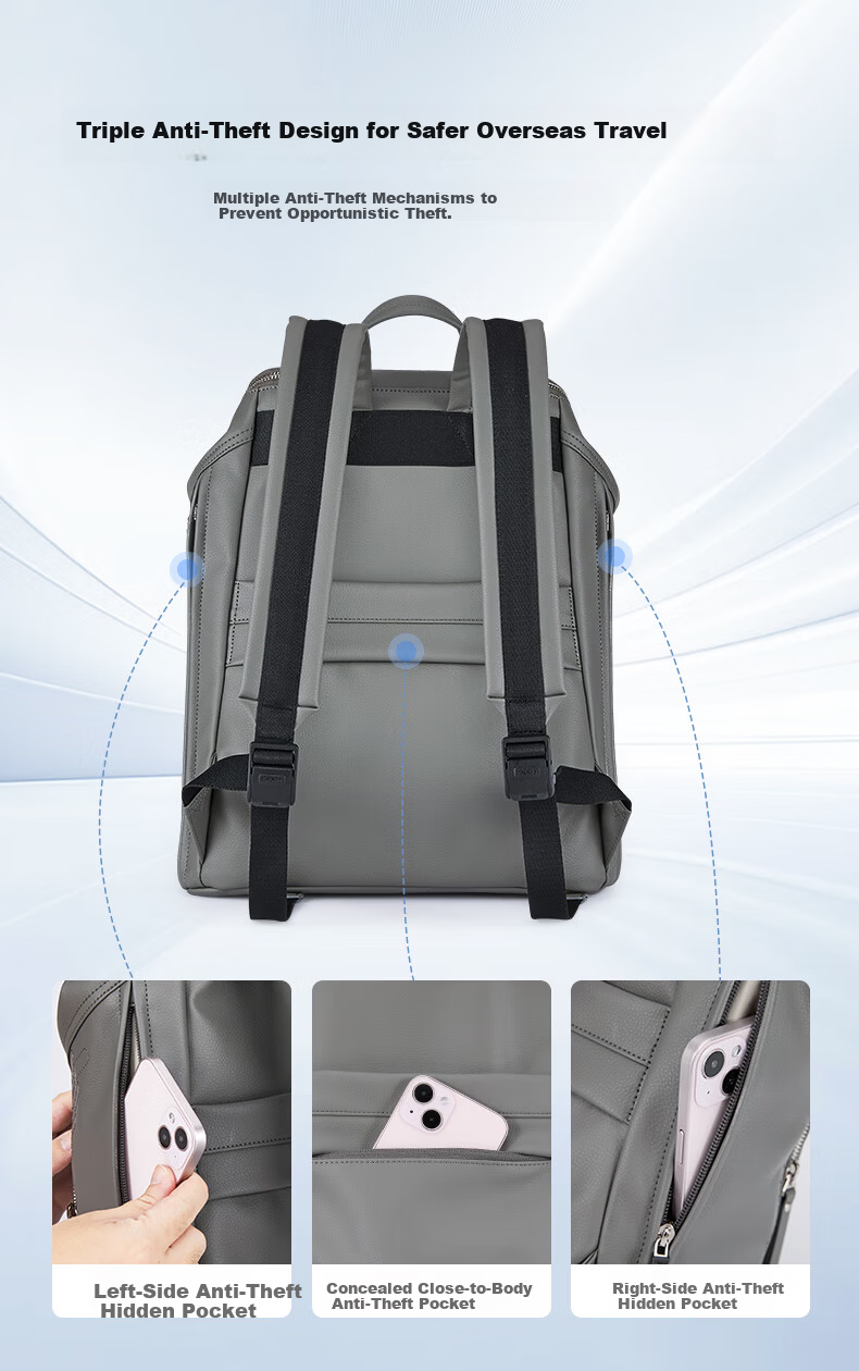 KALA·Y Anti-Theft Qilin Laptop Backpack Business Double Shoulder Trolley Travel Bag CX5525L Hu Yang Green 3