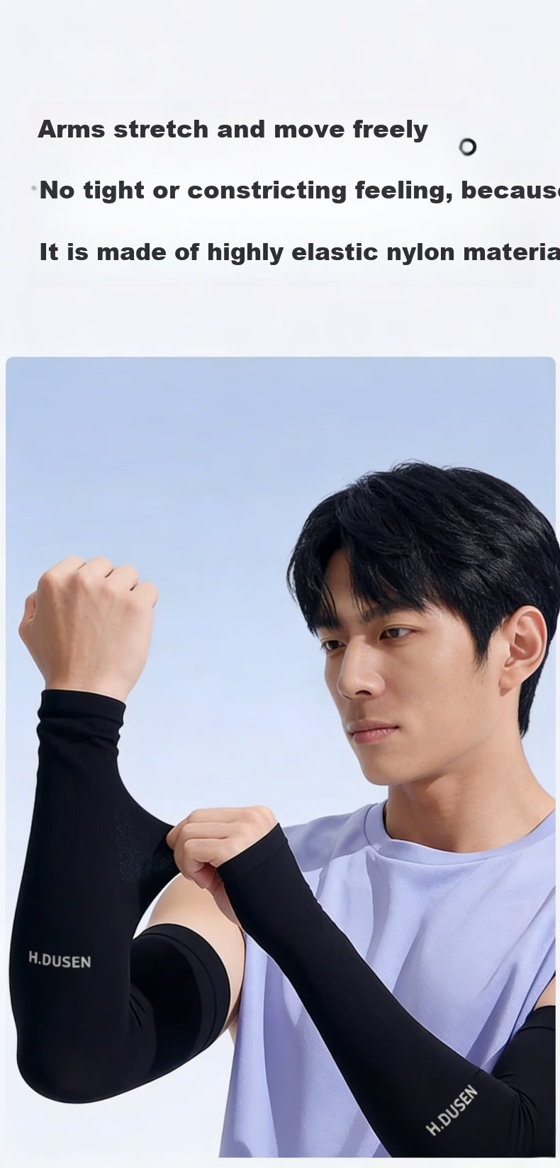 Nanjiren Three-Pack Ice Silk Cooling Arm Sleeves for Men And Women, Sun Protection Cycling Sports Arm Guards And Sun Protection Gloves 5