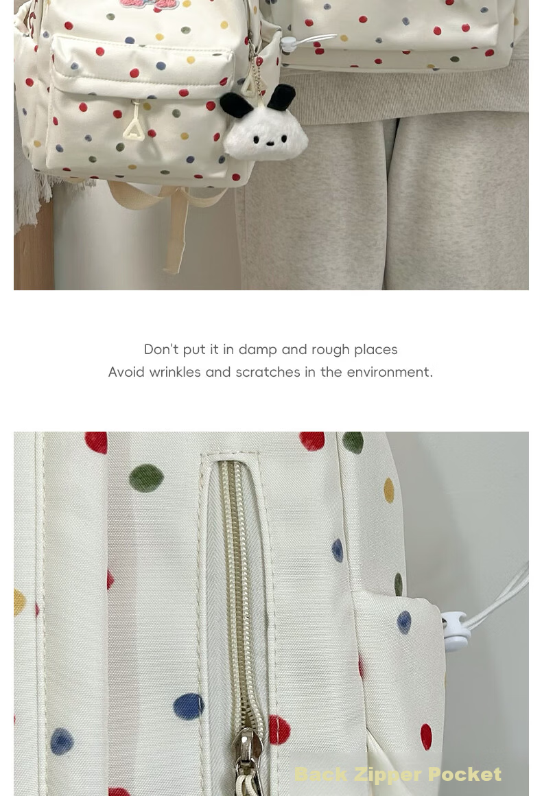 JINSHIWQ Large Capacity School Backpack for Girls, Cute Middle and Primary School Students, Grades 3-6, High-Quality Kids' Shoulder Bag 7
