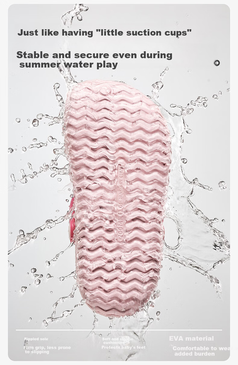 Balabala Girls' Summer Hollow Out Sandals Princess Breathable Outdoor Beach Slippers for Toddler and Big Kids 4